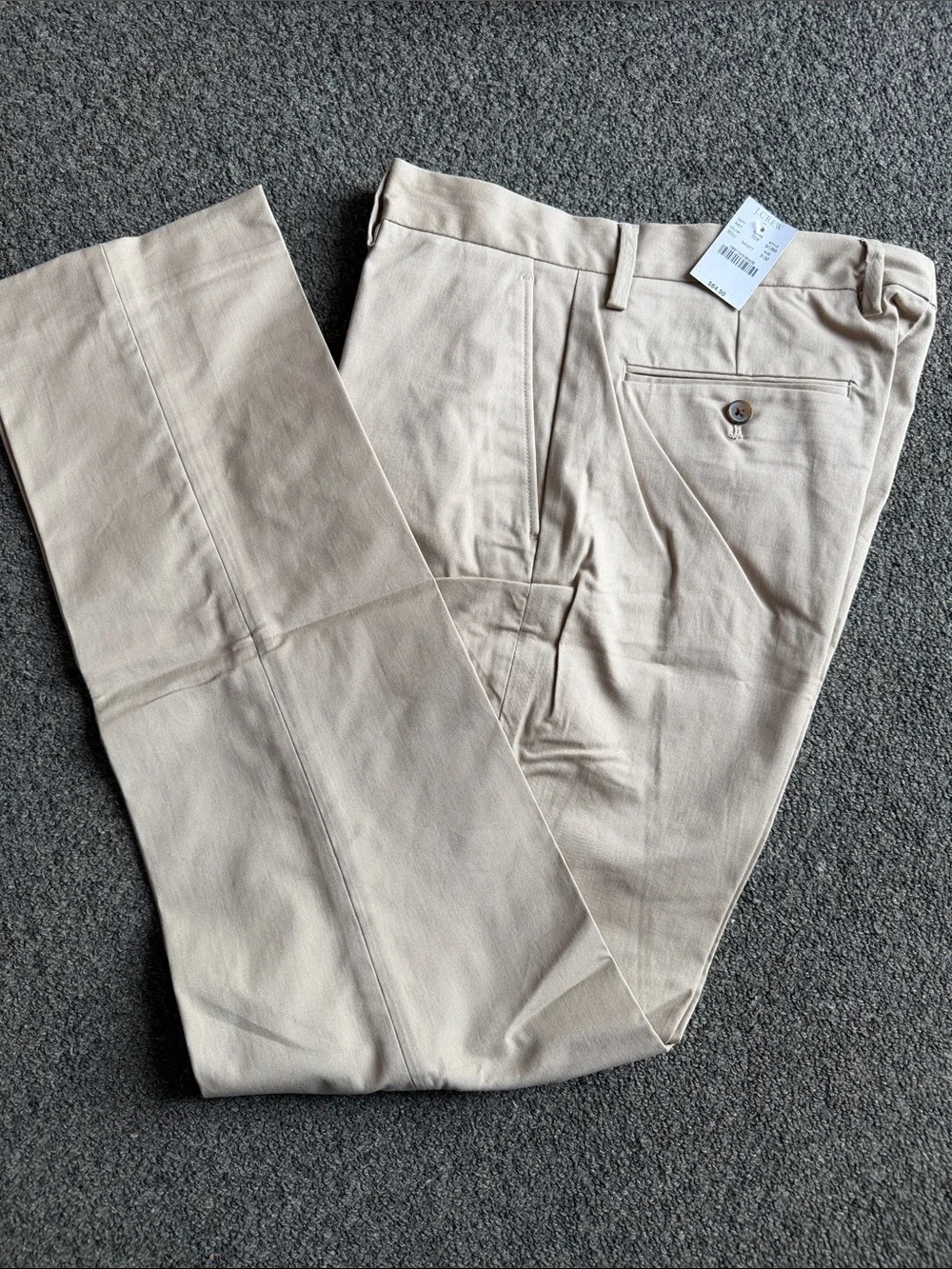 J. Crew Men's Khaki Chinos in Light Beige